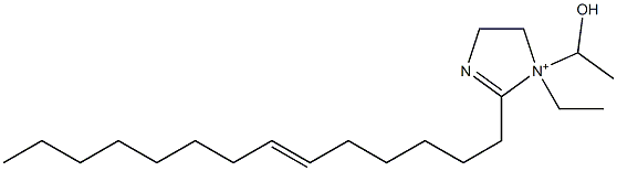 1-Ethyl-1-(1-hydroxyethyl)-2-(6-tetradecenyl)-2-imidazoline-1-ium Structure