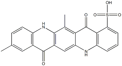 5,7,12,14-Tetrahydro-9,13-dimethyl-7,14-dioxoquino[2,3-b]acridine-1-sulfonic acid Structure