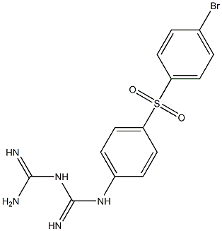 1-[N-[4-(p-Bromophenyl)sulfonylphenyl]amidino]guanidine 구조식 이미지