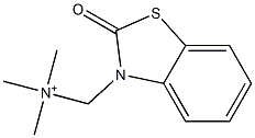 N-[[(2,3-Dihydro-2-oxobenzothiazol)-3-yl]methyl]-N,N,N-trimethylaminium 구조식 이미지