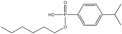 4-Isopropylphenylphosphonic acid hydrogen hexyl ester Structure