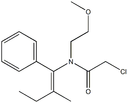 N-(1-Phenyl-2-methyl-1-butenyl)-N-(2-methoxyethyl)-2-chloroacetamide Structure