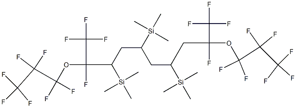 1,1,1,2,9,10,10,10-Octafluoro-3,5,7-tris(trimethylsilyl)-2,9-bis(heptafluoropropoxy)decane 구조식 이미지