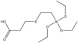 3-[2-(Triethoxysilyl)ethylthio]propionic acid 구조식 이미지