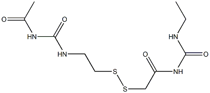 1-Acetyl-3-[2-[[(3-ethylureido)carbonylmethyl]dithio]ethyl]urea Structure