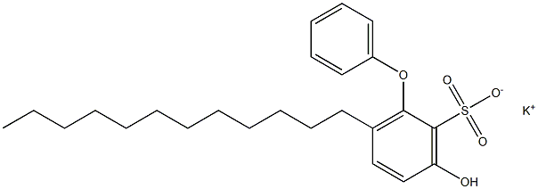 3-Hydroxy-6-dodecyl[oxybisbenzene]-2-sulfonic acid potassium salt Structure