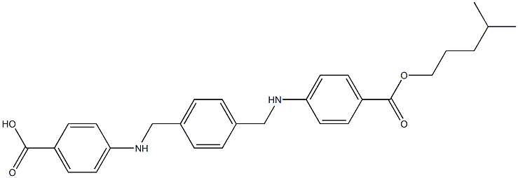 4,4'-[p-Phenylenebis(methylene)bis(imino)]bis[benzoic acid (4-methylpentyl)] ester Structure
