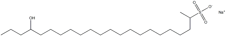 19-Hydroxydocosane-2-sulfonic acid sodium salt Structure