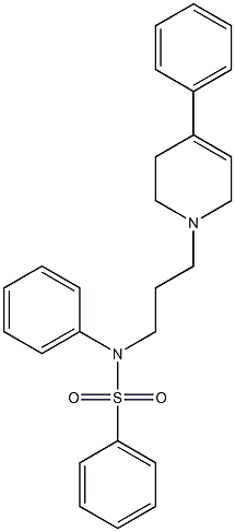 N-[3-[(1,2,3,6-Tetrahydro-4-phenylpyridin)-1-yl]propyl]-N-phenylbenzenesulfonamide Structure