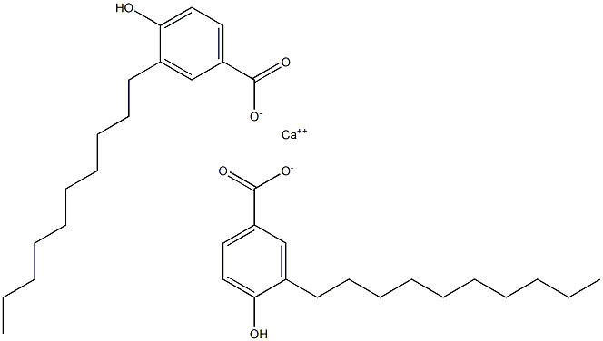 Bis(3-decyl-4-hydroxybenzoic acid)calcium salt Structure