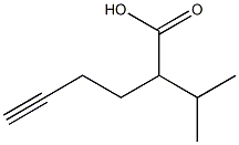 2-Isopropyl-5-hexynoic acid 구조식 이미지