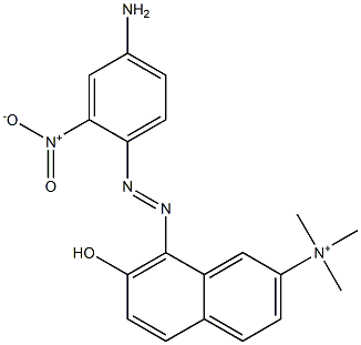 8-[(4-Amino-2-nitrophenyl)azo]-7-hydroxy-N,N,N-trimethyl-2-naphthalenaminium 구조식 이미지