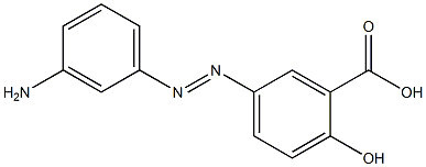 5-(m-Aminophenylazo)salicylic acid 구조식 이미지