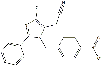 1-(4-Nitrobenzyl)-2-phenyl-4-chloro-1H-imidazole-5-acetonitrile 구조식 이미지