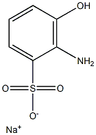 2-Amino-3-hydroxybenzenesulfonic acid sodium salt Structure