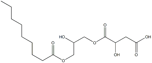 D-Malic acid hydrogen 1-(2-hydroxy-3-nonanoyloxypropyl) ester 구조식 이미지