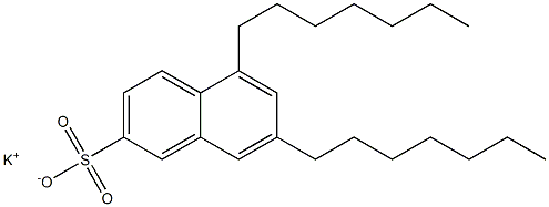 5,7-Diheptyl-2-naphthalenesulfonic acid potassium salt Structure