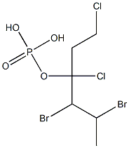 Phosphoric acid hydrogen (1,2-dibromopropyl)(1,3-dichloropropyl) ester Structure