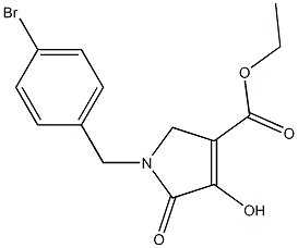 1-(4-Bromobenzyl)-2,5-dihydro-4-hydroxy-5-oxo-1H-pyrrole-3-carboxylic acid ethyl ester Structure