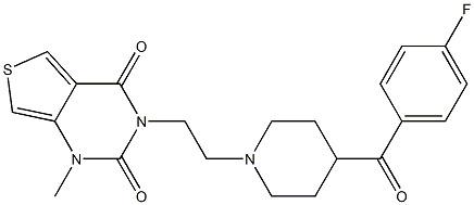 1-Methyl-3-[2-[4-(4-fluorobenzoyl)piperidino]ethyl]thieno[3,4-d]pyrimidine-2,4(1H,3H)-dione Structure