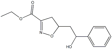 5-(2-Phenyl-2-hydroxyethyl)-4,5-dihydroisoxazole-3-carboxylic acid ethyl ester Structure