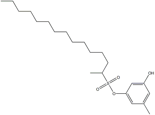 2-Pentadecanesulfonic acid 3-hydroxy-5-methylphenyl ester 구조식 이미지