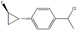 (1R,2S)-1-Fluoro-2-[4-(1-chloroethyl)phenyl]cyclopropane Structure