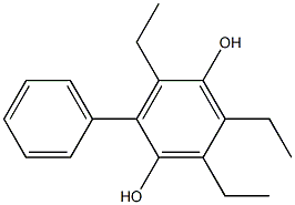 2-Phenyl-3,5,6-triethylbenzene-1,4-diol Structure
