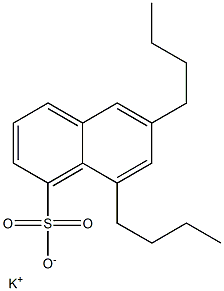 6,8-Dibutyl-1-naphthalenesulfonic acid potassium salt 구조식 이미지