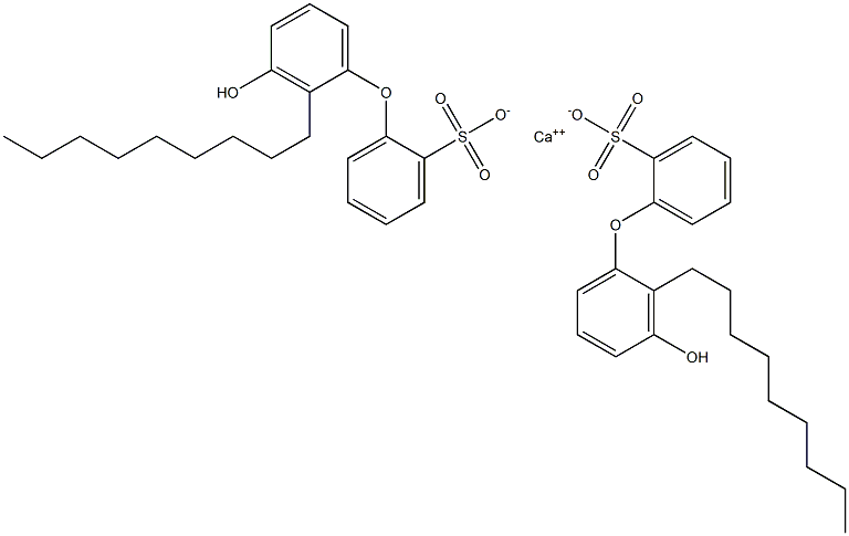 Bis(3'-hydroxy-2'-nonyl[oxybisbenzene]-2-sulfonic acid)calcium salt Structure