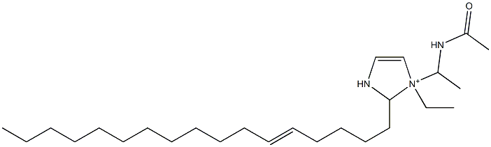 1-[1-(Acetylamino)ethyl]-1-ethyl-2-(5-heptadecenyl)-4-imidazoline-1-ium 구조식 이미지