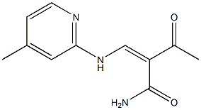 3-Oxo-2-[(Z)-(4-methyl-2-pyridinyl)aminomethylene]butanamide 구조식 이미지