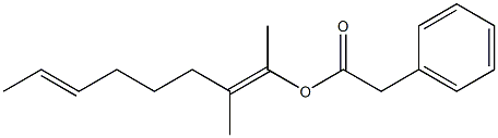 Phenylacetic acid 1,2-dimethyl-1,6-octadienyl ester 구조식 이미지