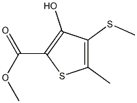 3-Hydroxy-5-methyl-4-methylthiothiophene-2-carboxylic acid methyl ester Structure