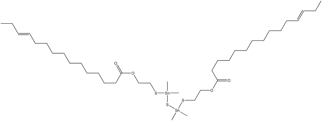 Bis[dimethyl[[2-(11-tetradecenylcarbonyloxy)ethyl]thio]stannyl] sulfide 구조식 이미지