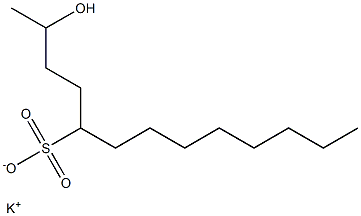 2-Hydroxytridecane-5-sulfonic acid potassium salt 구조식 이미지