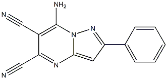 2-Phenyl-7-aminopyrazolo[1,5-a]pyrimidine-5,6-dicarbonitrile 구조식 이미지