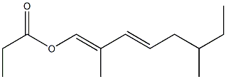 Propionic acid 2,6-dimethyl-1,3-octadienyl ester 구조식 이미지