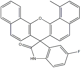 5'-Fluoro-1-methylspiro[7H-dibenzo[c,h]xanthene-7,3'-[3H]indol]-2'(1'H)-one Structure