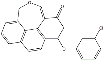 6-(3-Chlorophenoxy)phenanthro[4,5-cde]oxepin-4(6H)-one Structure