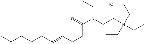 2-[N-Ethyl-N-(4-decenoyl)amino]-N,N-diethyl-N-(2-hydroxyethyl)ethanaminium 구조식 이미지