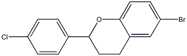 6-Bromo-2-(4-chlorophenyl)-3,4-dihydro-2H-1-benzopyran 구조식 이미지