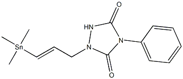 4-Phenyl-1-[3-(trimethylstannyl)allyl]-1,2,4-triazolidine-3,5-dione 구조식 이미지