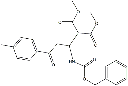 2-[1-[(Benzyloxycarbonyl)amino]-3-oxo-3-(4-methylphenyl)propyl]malonic acid dimethyl ester 구조식 이미지