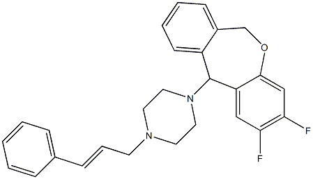 11-(4-Cinnamyl-1-piperazinyl)-2,3-difluoro-6,11-dihydrodibenz[b,e]oxepin 구조식 이미지