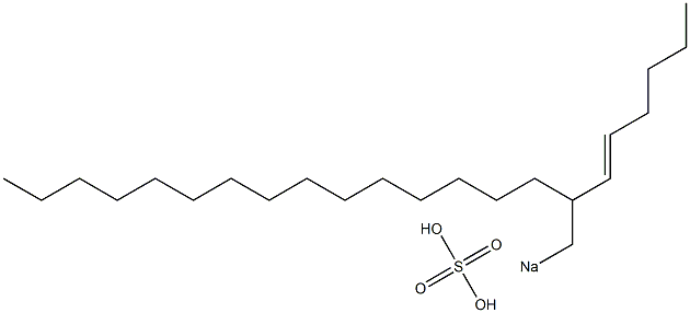 Sulfuric acid 2-(1-hexenyl)heptadecyl=sodium ester salt Structure