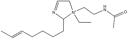 1-[2-(Acetylamino)ethyl]-1-ethyl-2-(5-heptenyl)-3-imidazoline-1-ium Structure