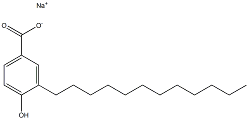 3-Dodecyl-4-hydroxybenzoic acid sodium salt 구조식 이미지