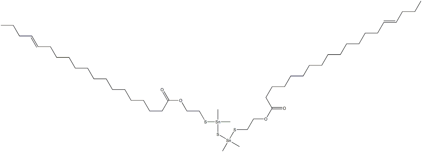 Bis[dimethyl[[2-(14-octadecenylcarbonyloxy)ethyl]thio]stannyl] sulfide Structure