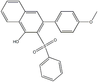 2-Phenylsulfonyl-3-(4-methoxyphenyl)-1-naphthol 구조식 이미지